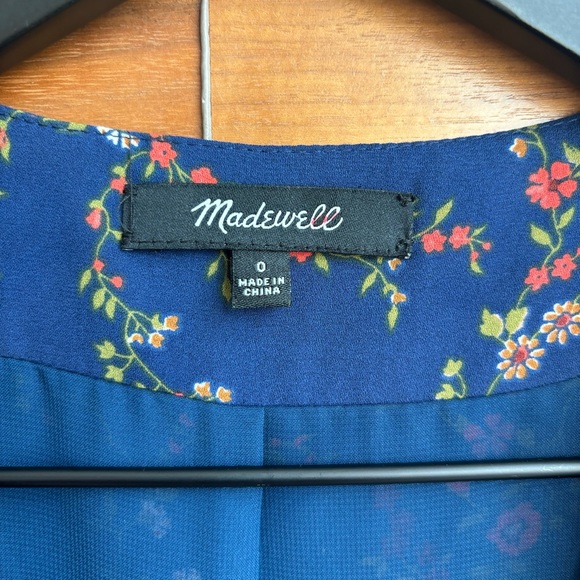 NWOT Madewell Amaranth Wrap Dress in Moonless Floral, Size 0 - Picture 8 of 16